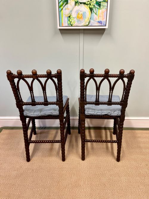 PAIR OF BOBBIN TURNED CHAIRS - ADDITIONAL PHOTO 3