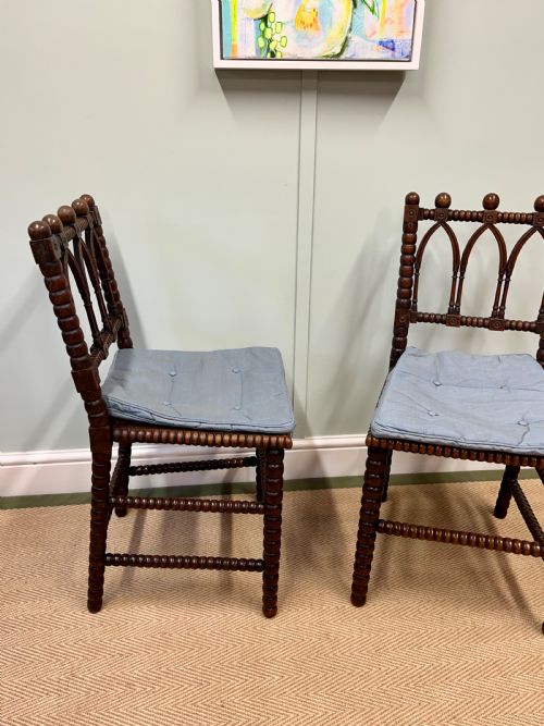 PAIR OF BOBBIN TURNED CHAIRS - ADDITIONAL PHOTO 7
