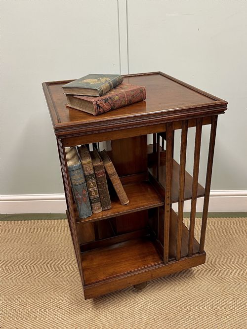 19th century walnut revolving bookcase - CATEGORY: ANTIQUE BOOKCASES - DATED 19TH CENTURY