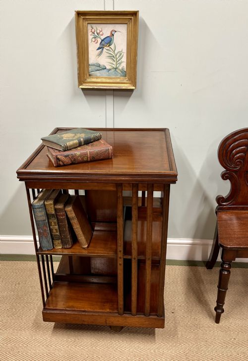 19TH CENTURY WALNUT REVOLVING BOOKCASE - ADDITIONAL PHOTO 2