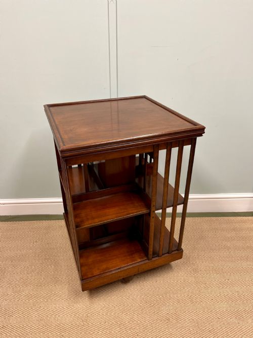 19TH CENTURY WALNUT REVOLVING BOOKCASE - ADDITIONAL PHOTO 3