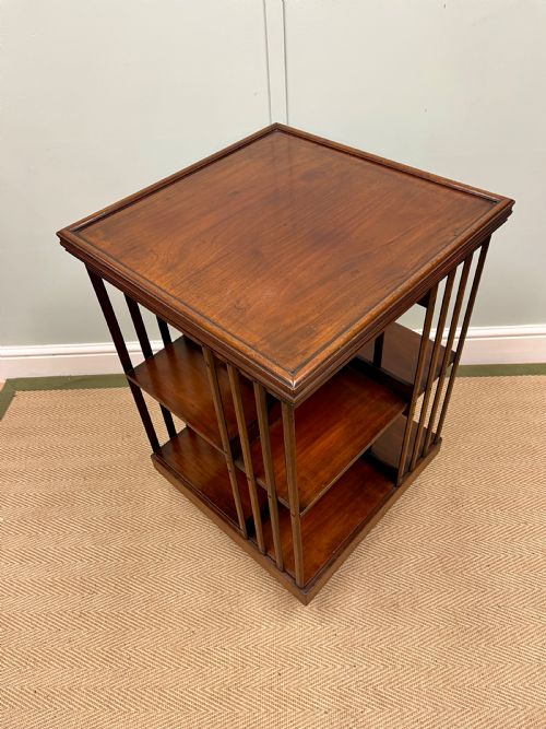 19TH CENTURY WALNUT REVOLVING BOOKCASE - ADDITIONAL PHOTO 4