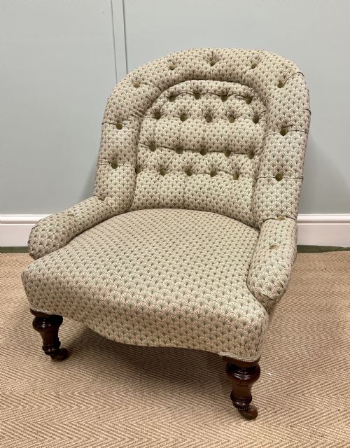 19TH CENTURY BUTTON BACKED CHAIR - ADDITIONAL PHOTO 2