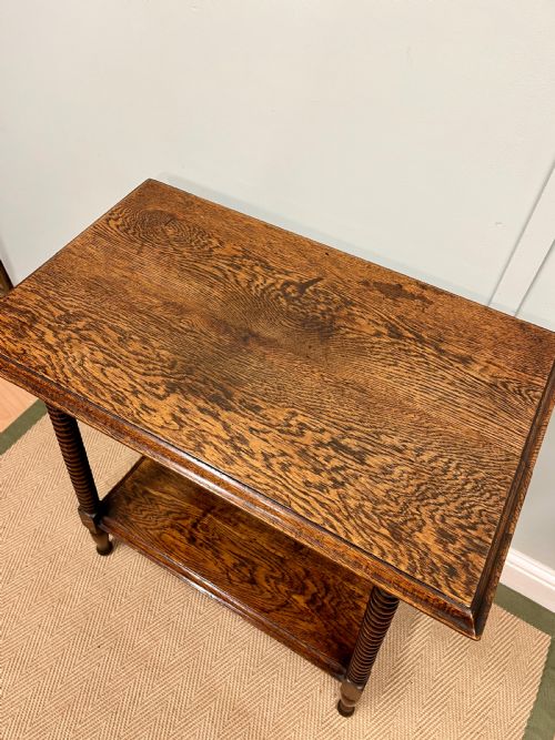 ARTS AND CRAFTS OAK SIDE TABLE - ADDITIONAL PHOTO 1