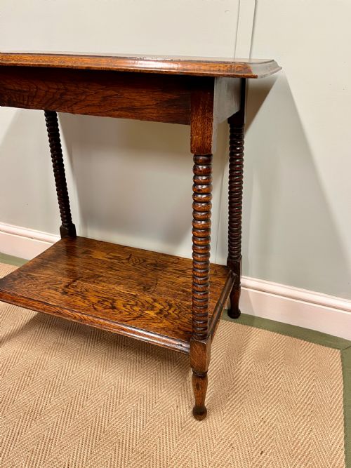 ARTS AND CRAFTS OAK SIDE TABLE - ADDITIONAL PHOTO 2