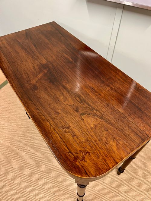 REGENCY ROSEWOOD FOLD OVER CARD TABLE - ADDITIONAL PHOTO 4