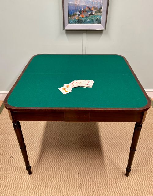 REGENCY ROSEWOOD FOLD OVER CARD TABLE - ADDITIONAL PHOTO 7