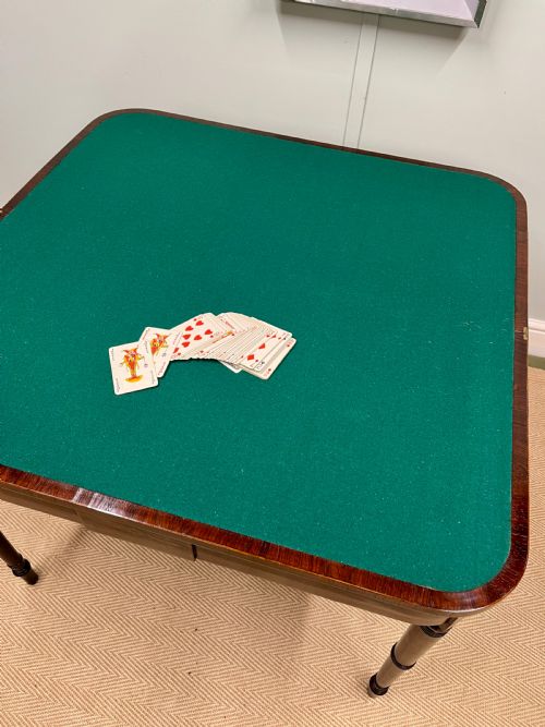 REGENCY ROSEWOOD FOLD OVER CARD TABLE - ADDITIONAL PHOTO 8