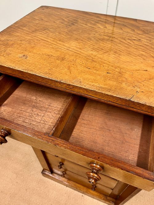 19TH CENTURY OAK WELLINGTON CHEST - ADDITIONAL PHOTO 6