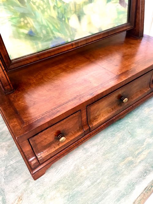 EDWARDIAN WALNUT TOILET DRESSING TABLE MIRROR - ADDITIONAL PHOTO 7