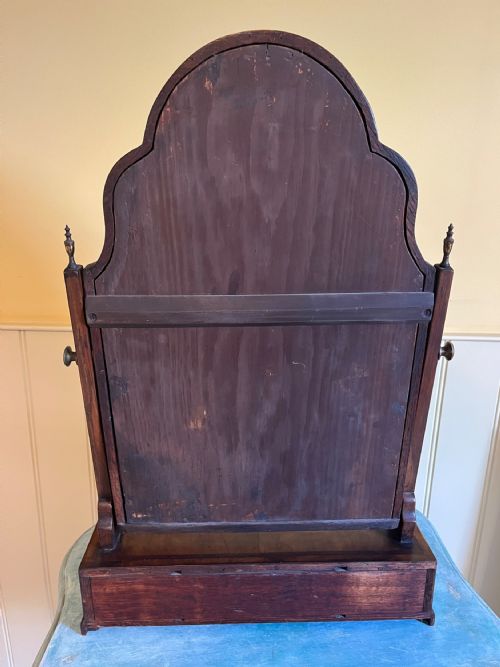 EDWARDIAN WALNUT TOILET DRESSING TABLE MIRROR - ADDITIONAL PHOTO 9