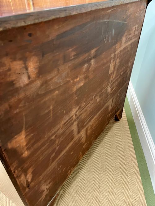 18TH CENTURY GEORGIAN BOW FRONTED CHEST OF DRAWERS - ADDITIONAL PHOTO 12