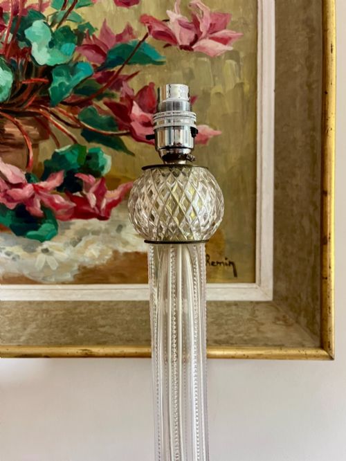 EARLY 20TH CENTURY CRYSTAL LAMP - ADDITIONAL PHOTO 2