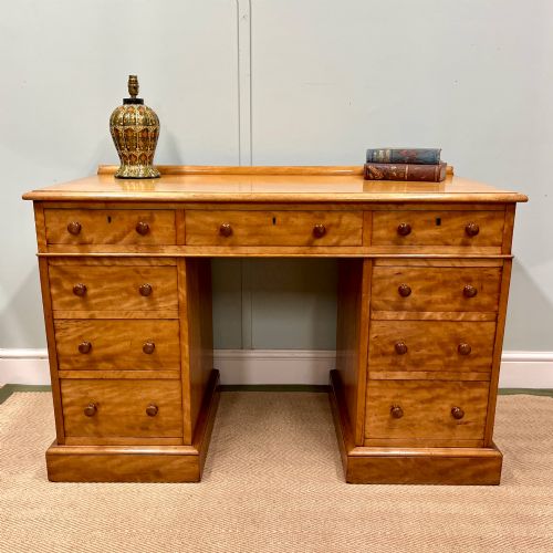 19TH CENTURY SATIN BIRCH HEAL AND SON DESK