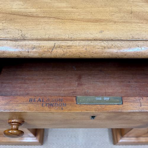 19TH CENTURY SATIN BIRCH HEAL AND SON DESK - ADDITIONAL PHOTO 1