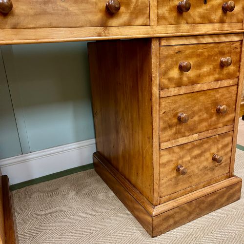 19TH CENTURY SATIN BIRCH HEAL AND SON DESK - ADDITIONAL PHOTO 4