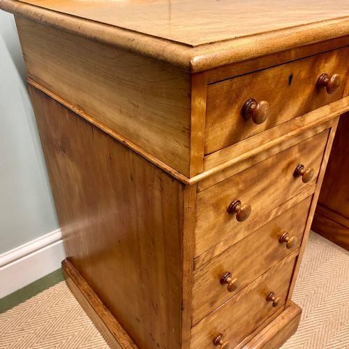 19TH CENTURY SATIN BIRCH HEAL AND SON DESK - ADDITIONAL PHOTO 8