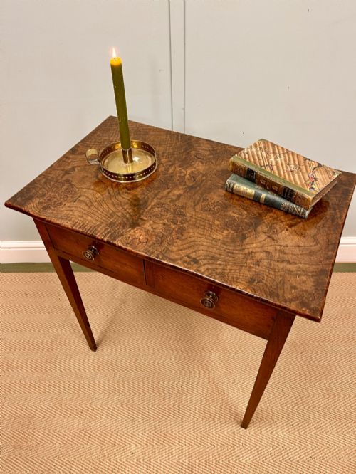 19TH CENTURY BURR ASH SIDE TABLE - ADDITIONAL PHOTO 1