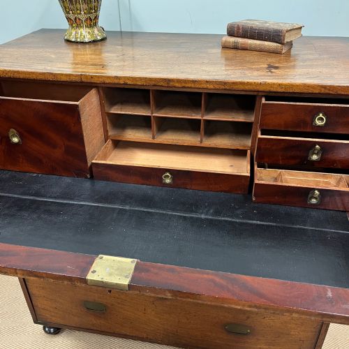 19TH CENTURY CAMPAIGN SECRETARIE CHEST OF DRAWERS - ADDITIONAL PHOTO 6