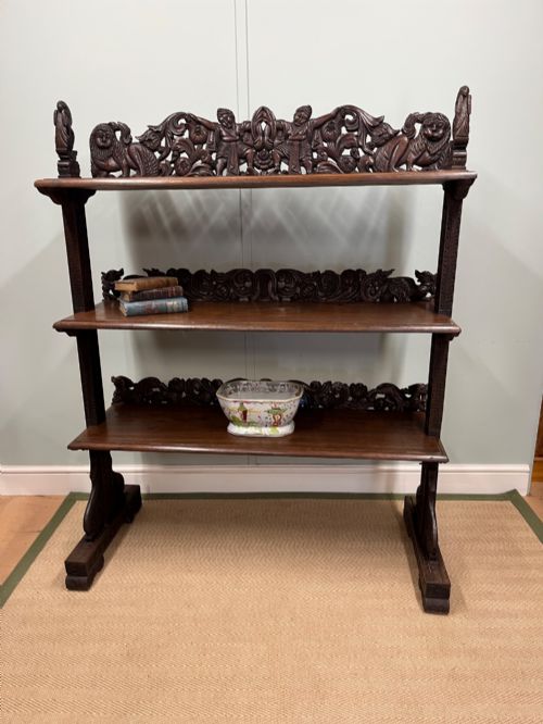 19TH CENTURY TEAK 3 TIER BUFFET