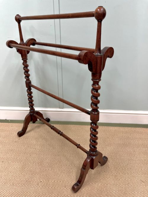 19th century mahogany towel rail