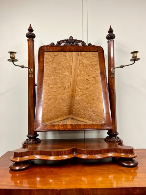 19th Century Mahogany Toilet Mirror