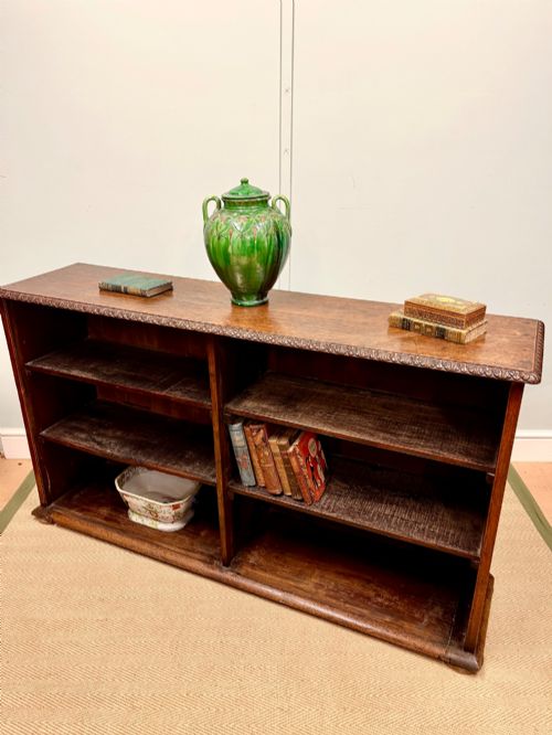 19th Century Carved Teak Bookcase.