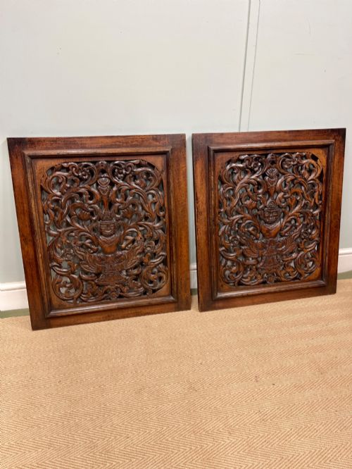 19th Century Pair of Burmese Panels