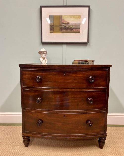 19th century bow front chest of drawers