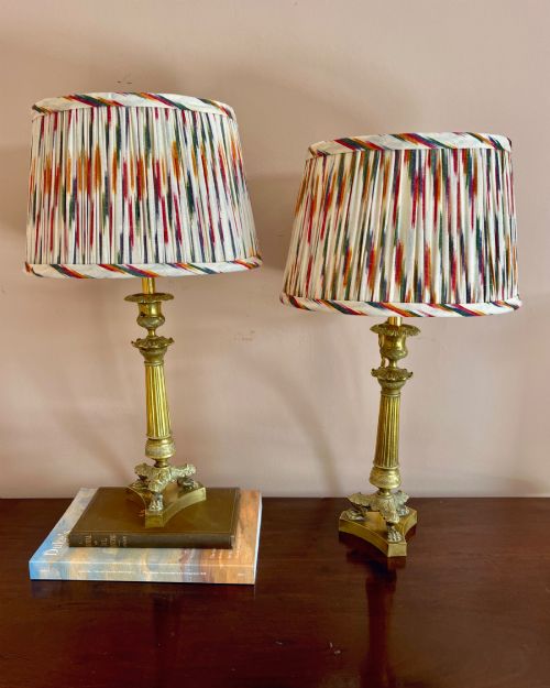 Pair of 19th Century Brass Table Lamps