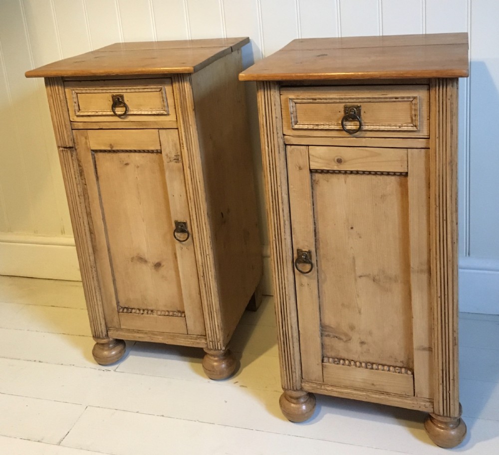 Pine bedside cupboards  View II