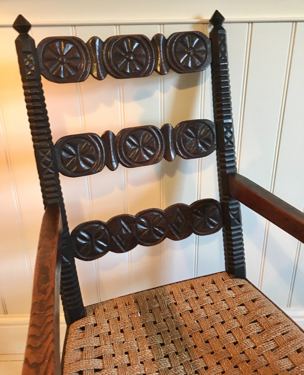 Carved folk art chair View III