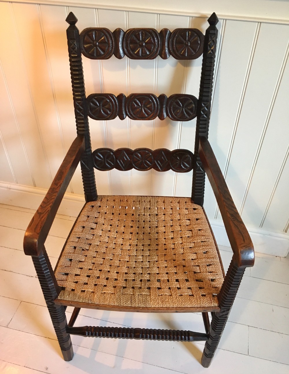 Carved folk art chair View VII