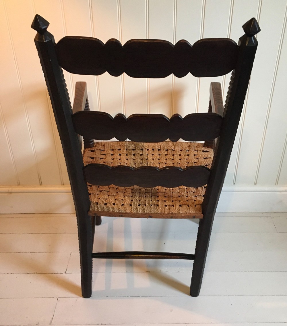 Carved folk art chair View IX