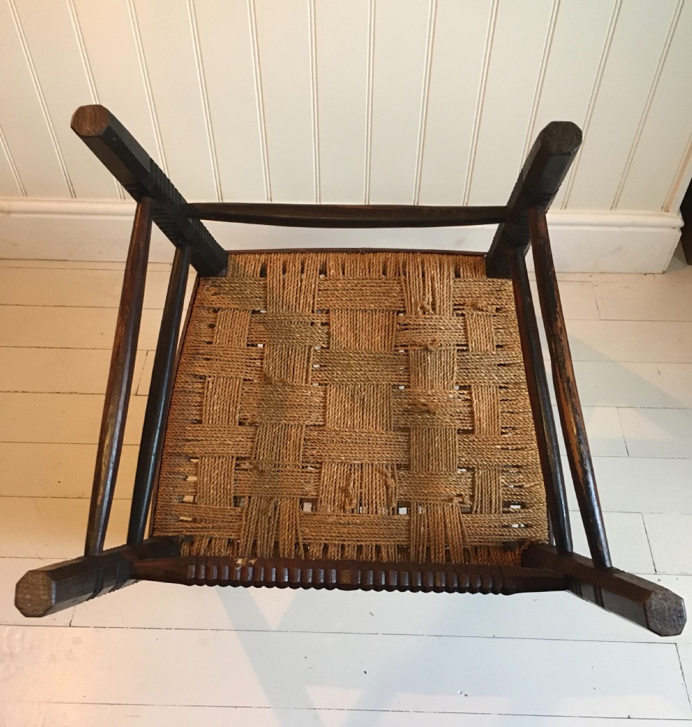 Carved folk art chair View X