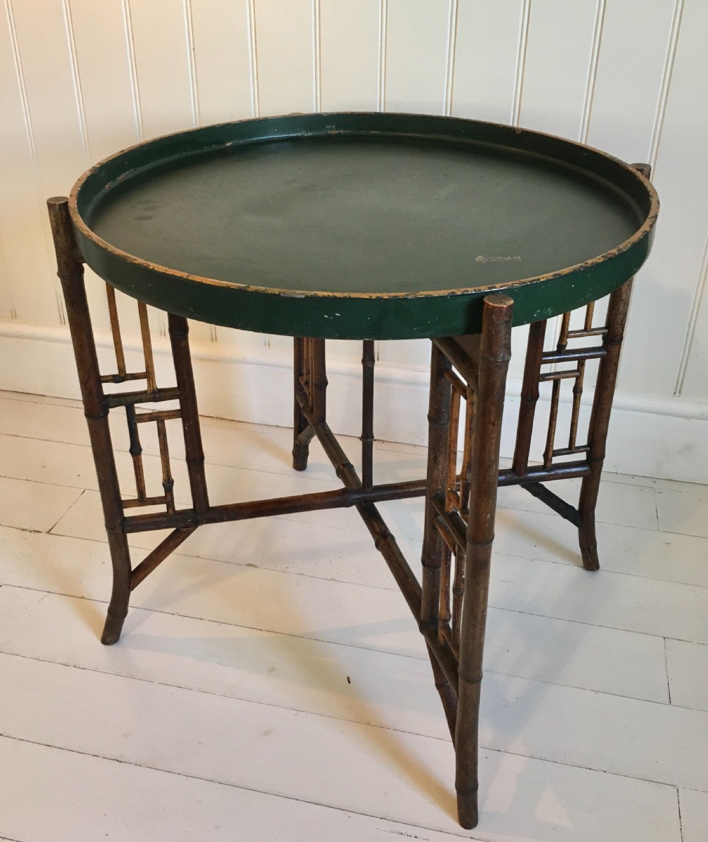 Bamboo lacquered occasional table  View III