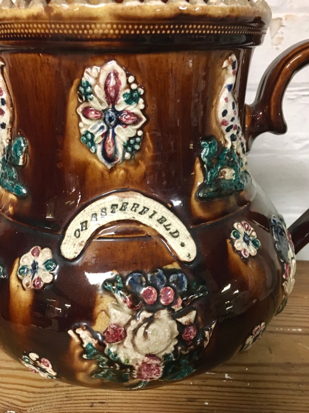 Victorian bargeware teapot  View III