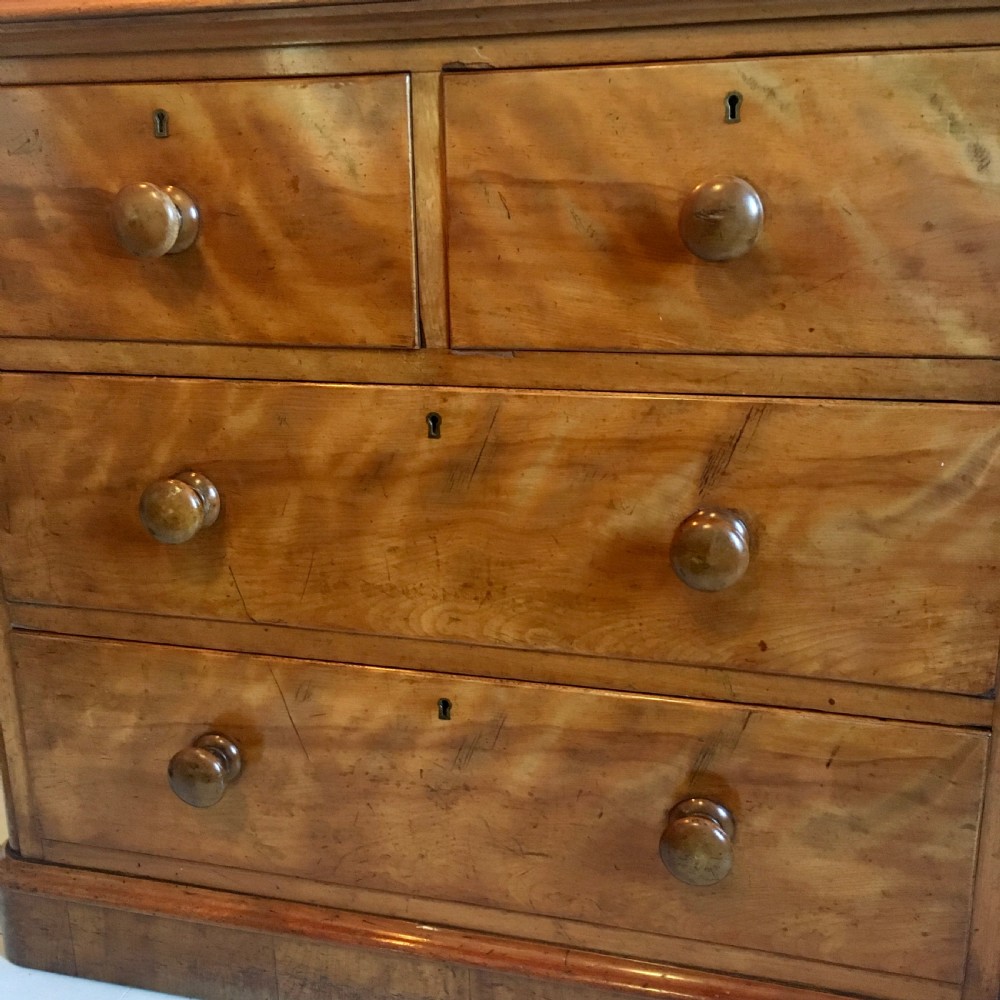 Victorian satin birch chest of drawers View IV