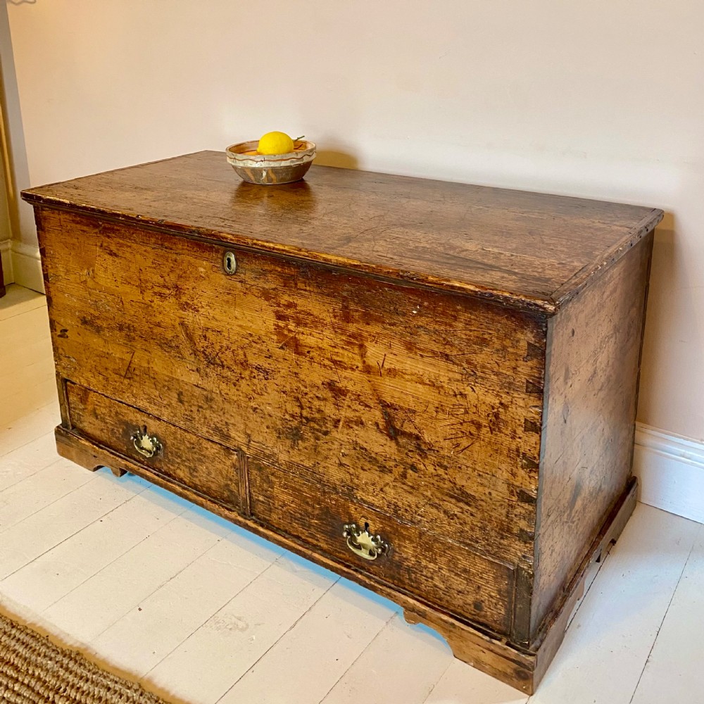 Antique pine trunk blanket box