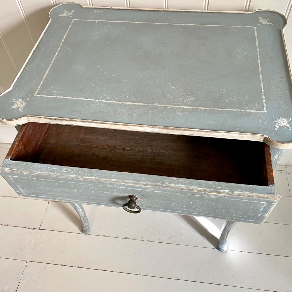 Painted Swedish style table View VI