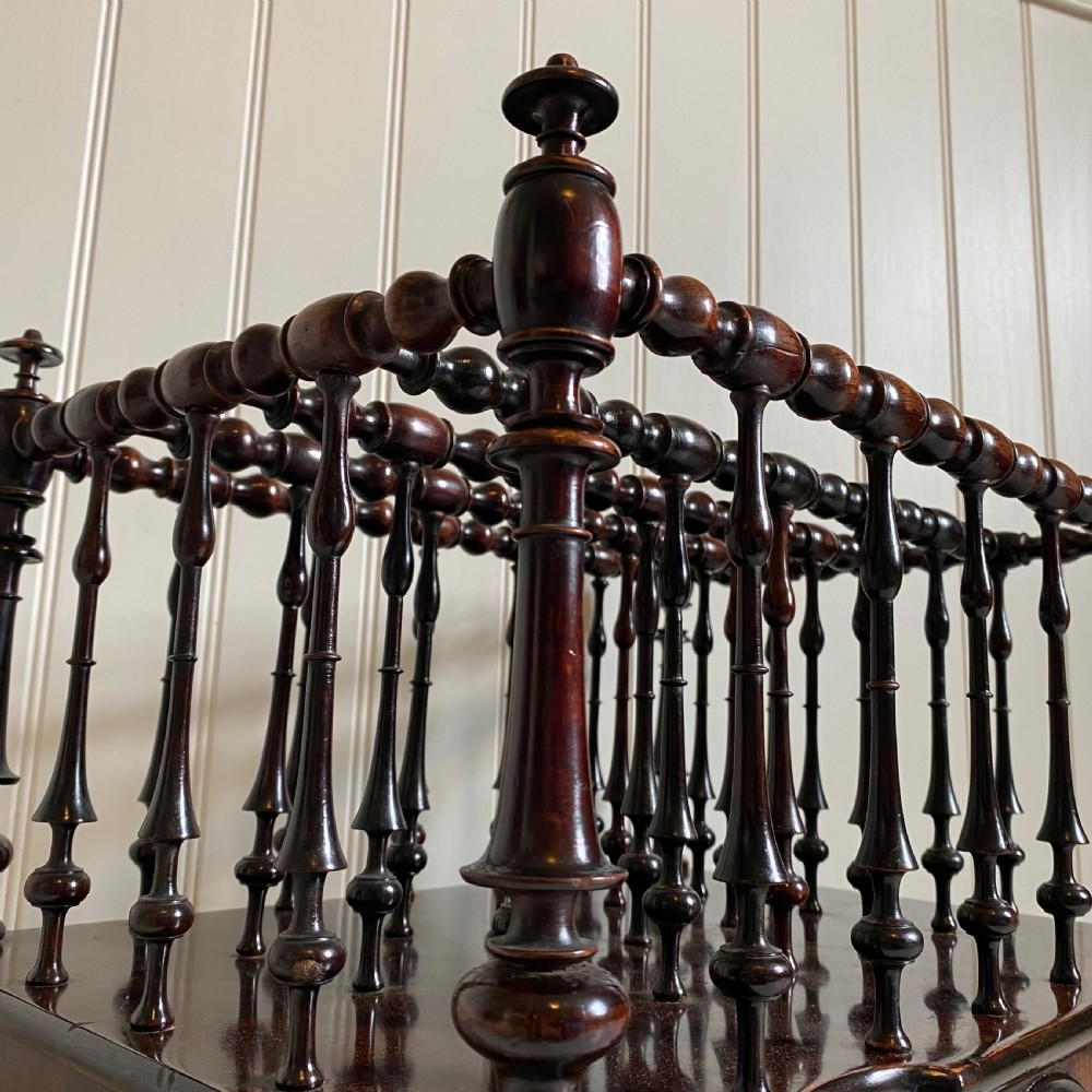 19th century rosewood Canterbury magazine rack View II