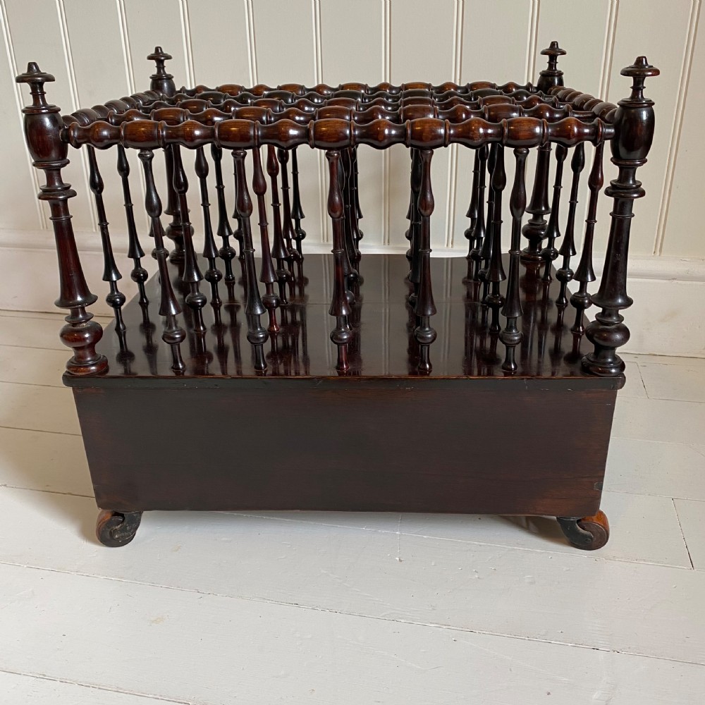 19th century rosewood Canterbury magazine rack View VII