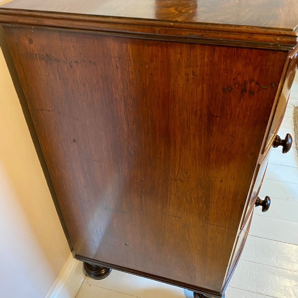 19th century Mahogany bow front chest of drawers View VII