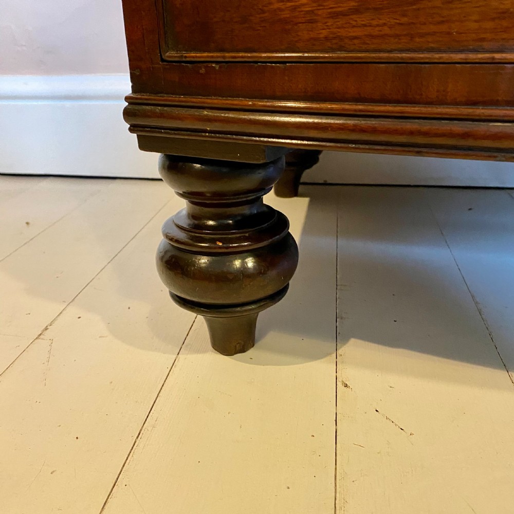 19th century Mahogany bow front chest of drawers View XI