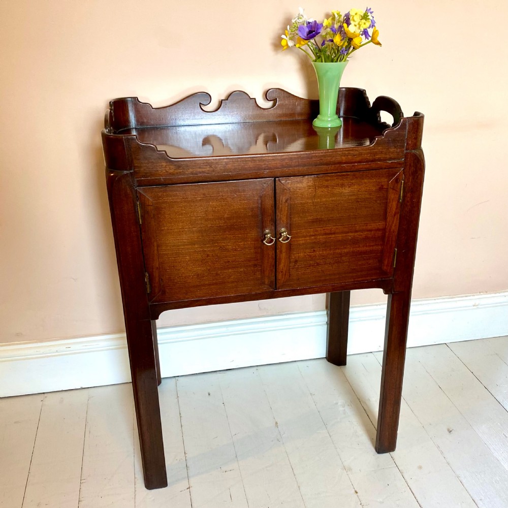 Georgian mahogany bedside cupboard