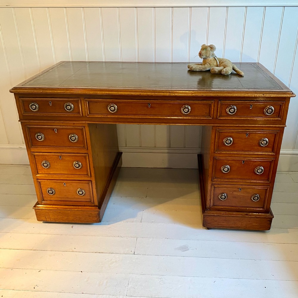 19th century mahogany pedestal desk