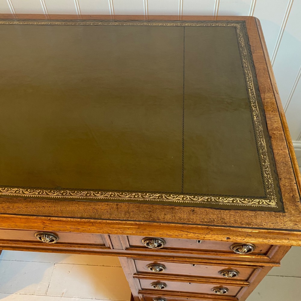 19th century mahogany pedestal desk View IV