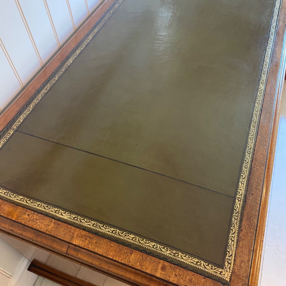 19th century mahogany pedestal desk View V