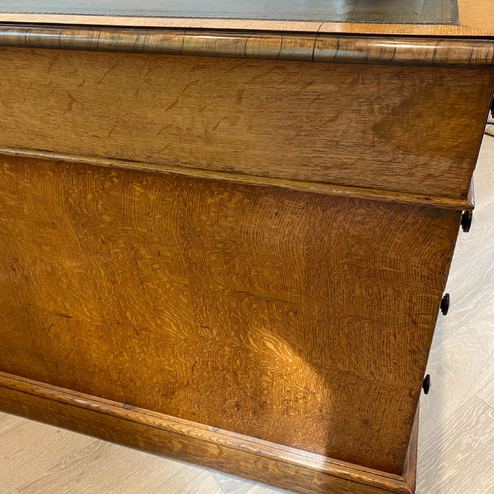 19th century oak partners desk View VIII