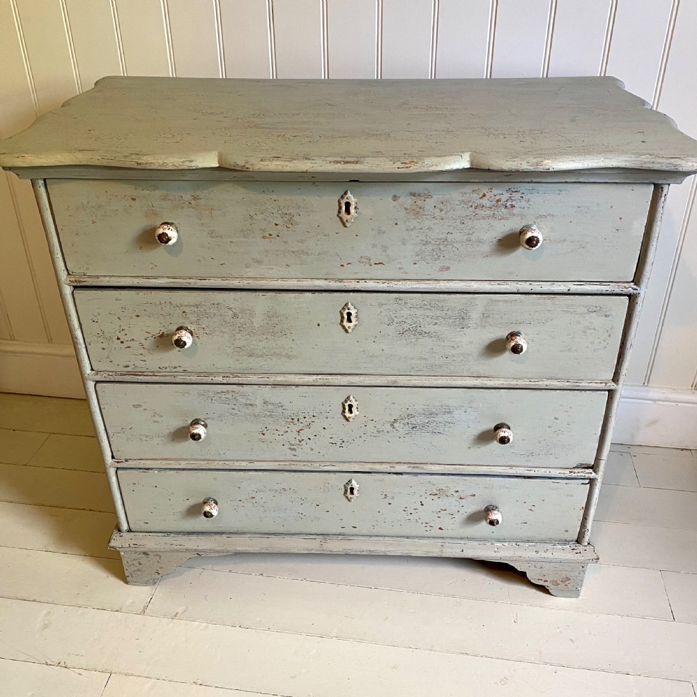 19th century continental painted chest of drawers View II
